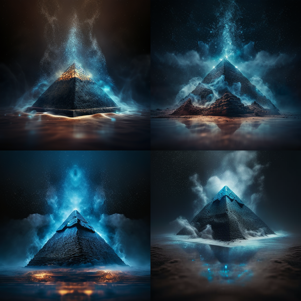 Boiling pyramids - set of 4